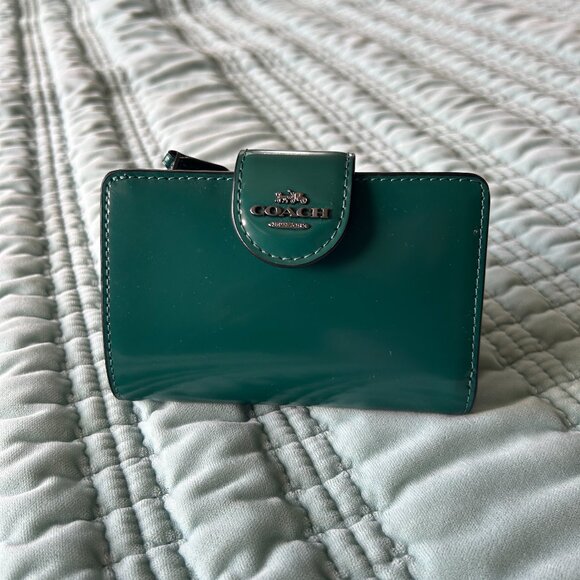 Coach medium corner zip wallet emerald green - Picture 1 of 4